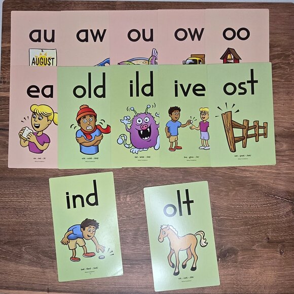 Wilson Fundations Large Sound Cards 2 COMPLETE SET - Picture 2 of 2